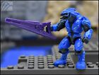 2011 Halo Mega Bloks Kobalt Blau Covenant Elite Schlacht Minifigur 96957