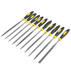 Smooth Cut Steel Needle File Set With Plastic Rubber Handle