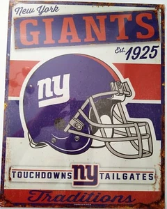 New York Giants Metal Sign Vintage Look Wall Art 16" x 12.5" - Picture 1 of 1