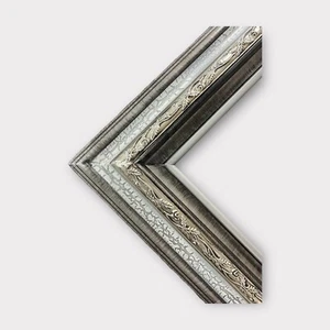 8 X 10 In Stock Ready to Ship Classic style crackle finish, silver leaf frame - Picture 1 of 9