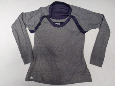 Adidas Mujer M Gris Camiseta sin Mangas a Presión 2 Piezas Chaqueta Corta Correr Foto 1 de 4