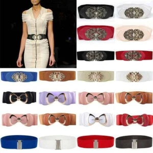 Women's Wide Belt Corset Waistband Thick Buckle Dress Elastic Cinch Waist Belts´ - Picture 1 of 29