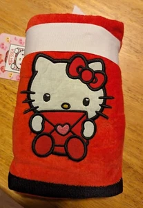 NWT! Hello Kitty Valentines Day Love Note Bath Hand Towel Set Of 2 100% Cotton - Picture 1 of 3