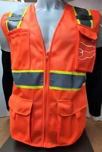 TFX Two Tone High Visibility Reflective Safety Vest with ID pocket - Picture 1 of 43