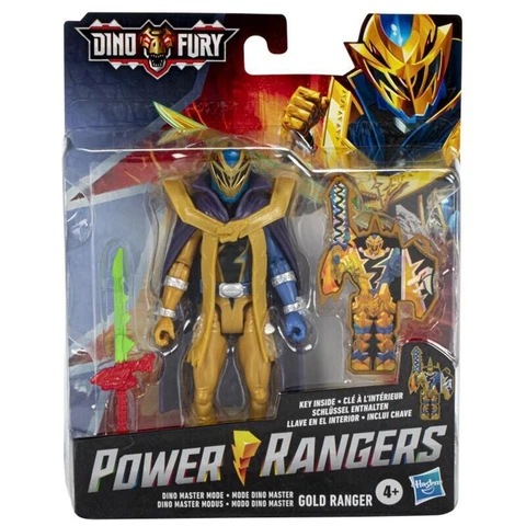 New 2021 Hasbro Power Rangers Dino Fury Gold Ranger 6" Action Figure Cover