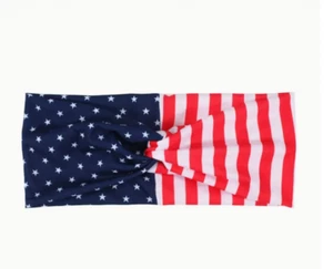 Amercian Flag Headband 4th of July American Boho Wide Sweatbands July 4th - Bild 1 von 4