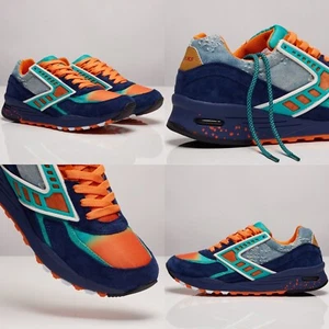 Brooks x Scarpa Gallery Heritage Regent 84 Pinne Delfini Teal Arancione Blu Nuova Tg 9 - Foto 1 di 12
