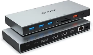 USB-C 15-in-1 Docking Station Triple Display USB-PD 2xHDMI 1xDP 6xUSB, LAN/Audio - Picture 1 of 9