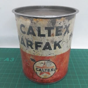 Vintage Caltex Marfak One Pound Grease Tin 1960s - Picture 1 of 9