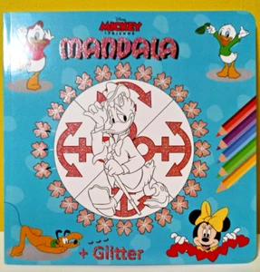 Mandala Malbuch Disney Mickey & Friends für Kinder mit Glitzer Ausmalspaß, Malen - Bild 1 von 1