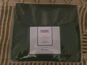 Neu Nestl Hunter grün Queen Size extra tiefe Tasche 4-teiliges Lakenset seidig weich - Bild 1 von 4