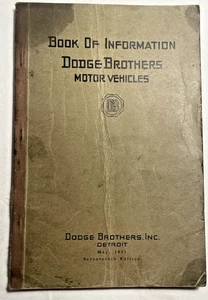 Antique 1925 Dodge Brothers automotive manual book - Bild 1 von 10