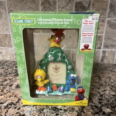Marco de fotos de Navidad para bebé Sesame Street Kurt Adler 2007 nuevo en caja Foto 1 de 4