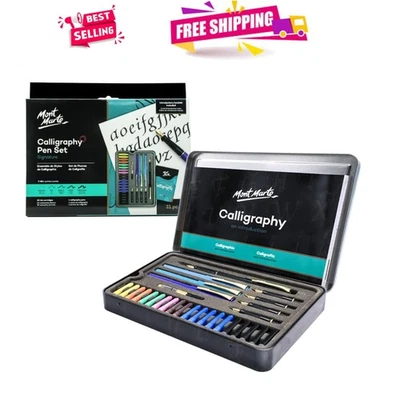 Juego de caligrafía profesional: kit completo de 32 piezas con bolígrafos y guía de ejercicios Foto 1 de 4
