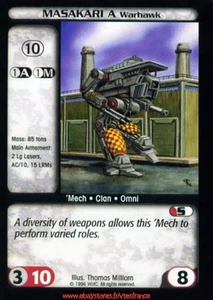 Masakari A (Warhawk) [Limited] ENG Battletech TCG - Imagen 1 de 2