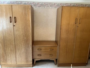 G Plan Gentleman & Ladies Vintage Matching Wardrobe & Drawers - Picture 1 of 15