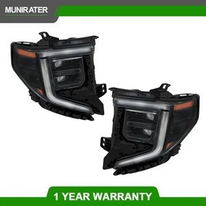 LED Headlights Headlamps Assembly For 2022-2024 GMC SIERRA 1500 LH+RH Side Pair - Picture 1 of 12