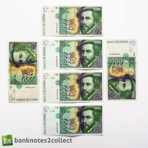 SPAIN: 6 x 1,000 Spanish Peseta Banknotes. - Imagen 1 de 3