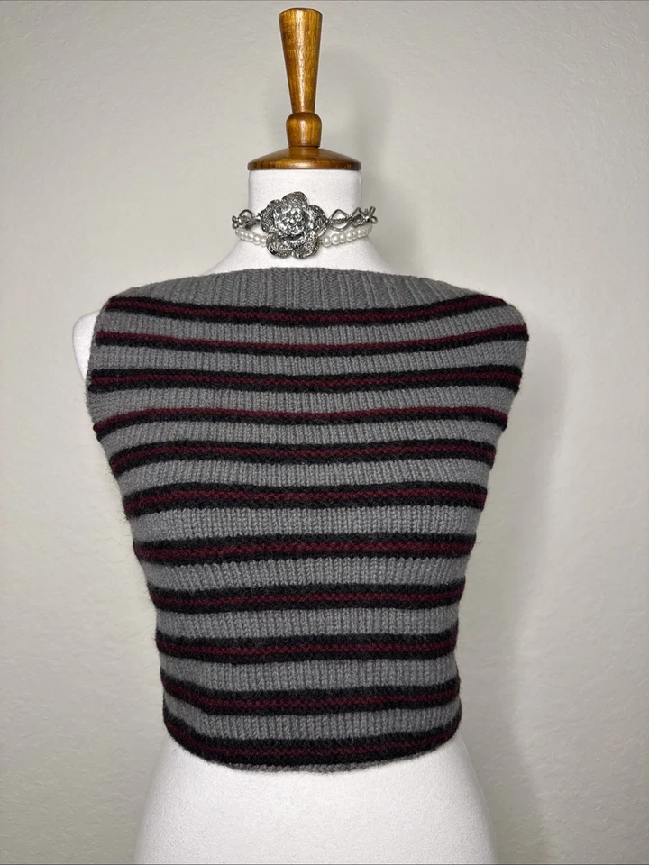 Suéter sin mangas retro de lana vintage verdadero de los años 50 talla S Granny Core Cottage Core Foto 1 de 4