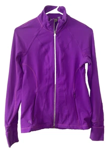 Athleta Para Mujer Pequeña Manga Larga Cremallera Completa Correr Ropa Activa Chaqueta Agujero para el Pulgar - Imagen 1 de 7