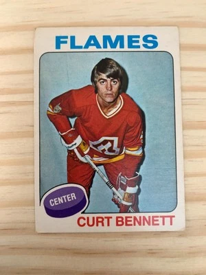 1975-76 O-Pee-Chee #8 Curt Bennett - Atlanta Flames (invA1) - Image 1 of 2