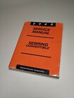 2000 Chrylser Sebring Oem Convertible Service Shop Repair Manual