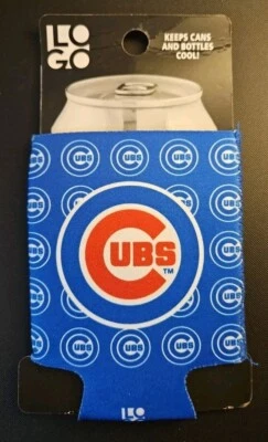 Chicago Cubs Koozie Logo Marcas Logo Repetición Logo Aislado Manga Lata 12 OZ Azul Foto 1 de 2