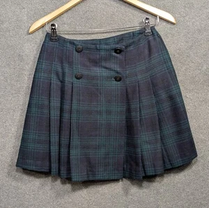 Vintage The Limited karierter Minirock Damen 4 Wolle Plissee adrett Academia Made Italy - Bild 1 von 11