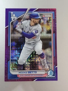 Mookie Betts 2024 Bowman Chrome Purple Mojo Refractor /250 Los Angeles Dodgers - Bild 1 von 2