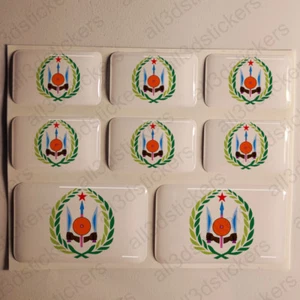 Adesivi Gibuti Adesivo Emblema Stemma Gibuti Resinati 3D Resinato Resine Vinile  - Foto 1 di 1