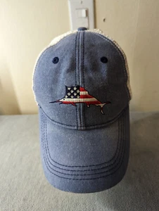 Tommy Bahama USA Baja Margarita Mesh Back Breathable Blue White Hat - Picture 1 of 11