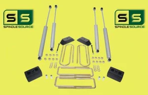 PAQUETE DE HOJAS DE 2""/3""/BLOQUES/4 AMORTIGUADORES ELEVADOR PARA 99-04 FORD F250/F350 4X4 CON EJE DE 3,5 - Imagen 1 de 1