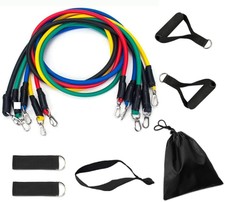 NEW Resistance Bands Set with Stackable Exercise Bands,Non-Slip Foam Hanldes