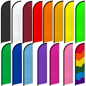 Solid Color Windless Swooper Full Curve Flag Promotional Color Flags - Picture 1 of 17