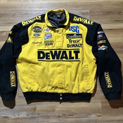DeWALT Racing Matt Kenseth Jacket Team Caliber Vintage NASCAR Yellow Sz XL Cover