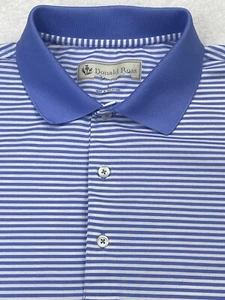 Donald Ross Hemd Herren blau Performance Golf Polo gestreift L - Preston Place GC. - Bild 1 von 9