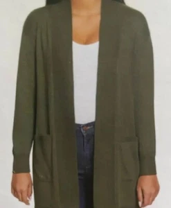 NWT Gloria Vanderbilt Women Open Front Relaxed Cardigan Green Size 2XL $80 8D191 - Picture 1 of 1