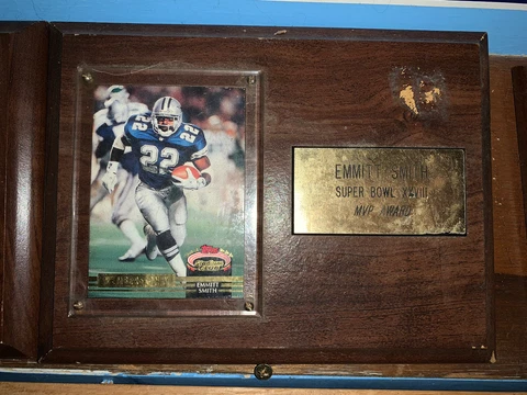 vintage emmitt smith dallas cowboys nfl football plaque🔥🔥🔥 Cover