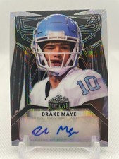 2023 LEAF METAL DRAKE MAYE  RC Auto #1/3~~~TOP PROSPECT FOR 2024 NFL DRAFT~~~SSP