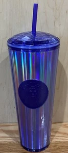 Starbucks Pretty Purple Kaleidoscope 2022 Venti Tumbler mit gewölbtem Deckel Brandneu - Bild 1 von 6