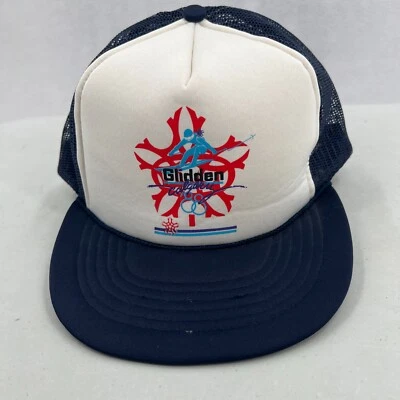 1988 Olympics Hat Trucker Mesh Back Snapback Foam Glidden Paint Calgary 88 Blue - Image 1 of 4