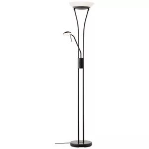Brilliant Finn LED Deckenfluter Lesearm schwarz, Metall/Glas, 1x LED integriert - Bild 1 von 3