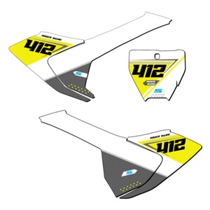 FX SG65  Custom MX Number Plates Senge Graphics Kit Compatible with Husqvarna - Picture 1 of 10