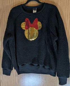 Disney Minnie Mouse Graphic Sweatshirt XL Girls Sequined NWT - Picture 1 of 8