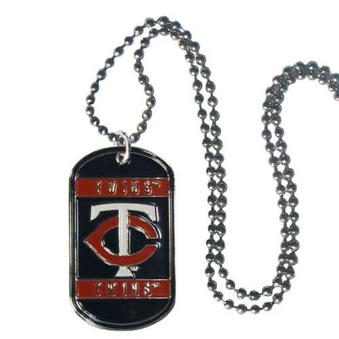 Minnesota Twins Dog Tag Necklace MLB Fan Neck Ball Chain Baseball Sports Team Cover