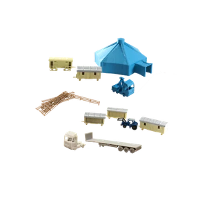 Spur N Zirkus Komplettset blau beige, mehrfarbig lackiert, viele Einzelmodelle - Bild 1 von 9