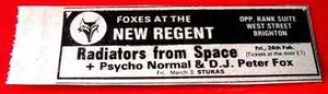 The Radiators From Space Gig Vintage ORIG 1978 Press/Magazine ADVERT 4"x 1" Punk - Picture 1 of 3
