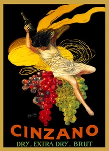 Póster publicitario de vino vintage de Cinzano - Imagen 1 de 1