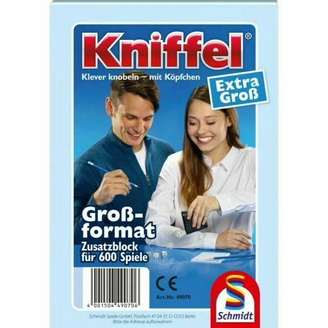 Schmidt Spiele Extra Groß Kniffelblock (49070)