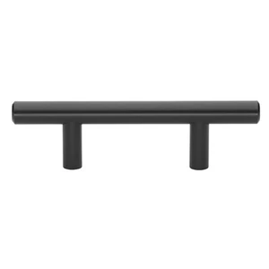 GlideRite 2-1/2" CC Solid Steel Bar Pull Handle Matte Black - 5007-64-MB-1 - Picture 1 of 3